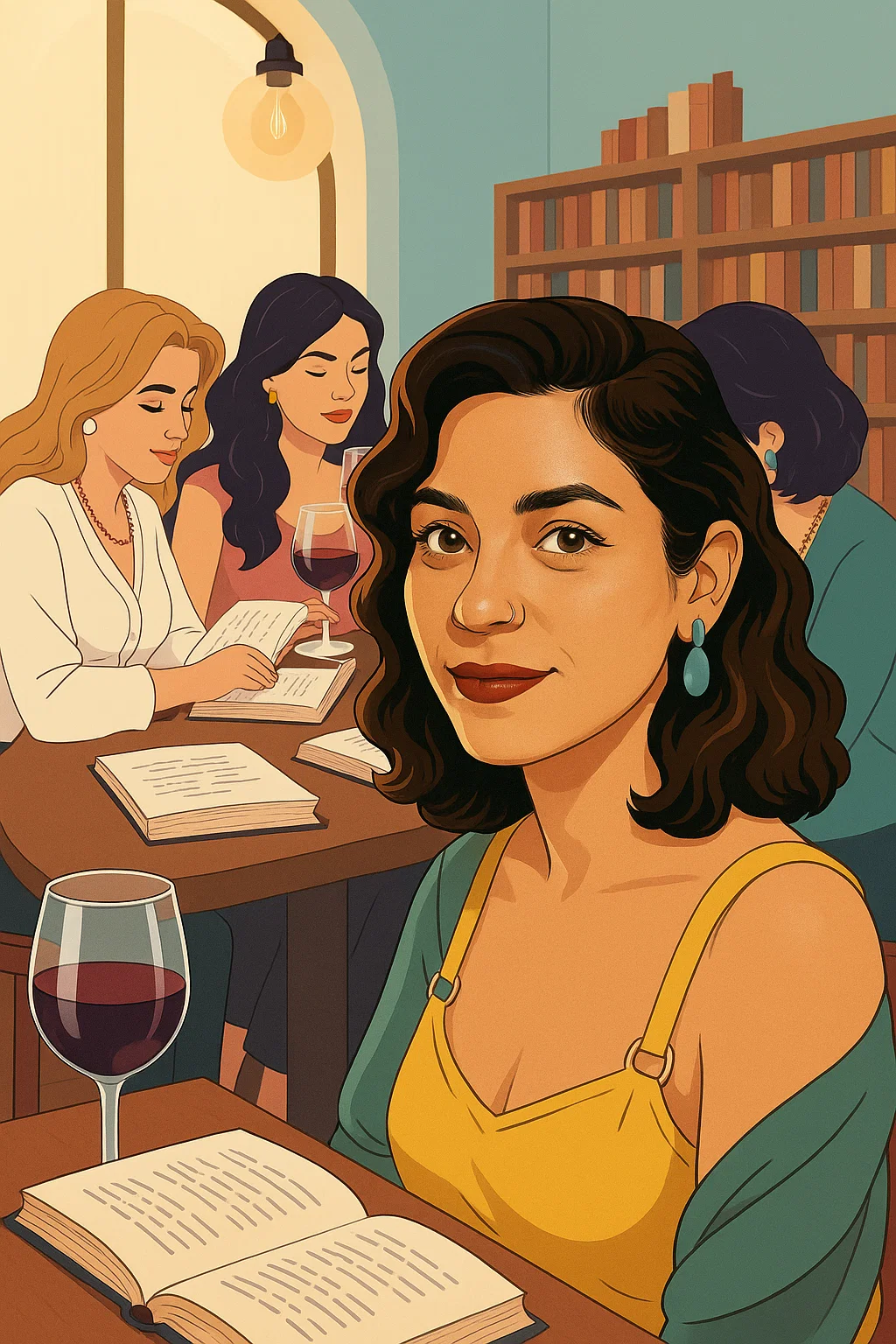 escritura y vino
